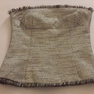 Trina Turk woven strapless EUC
